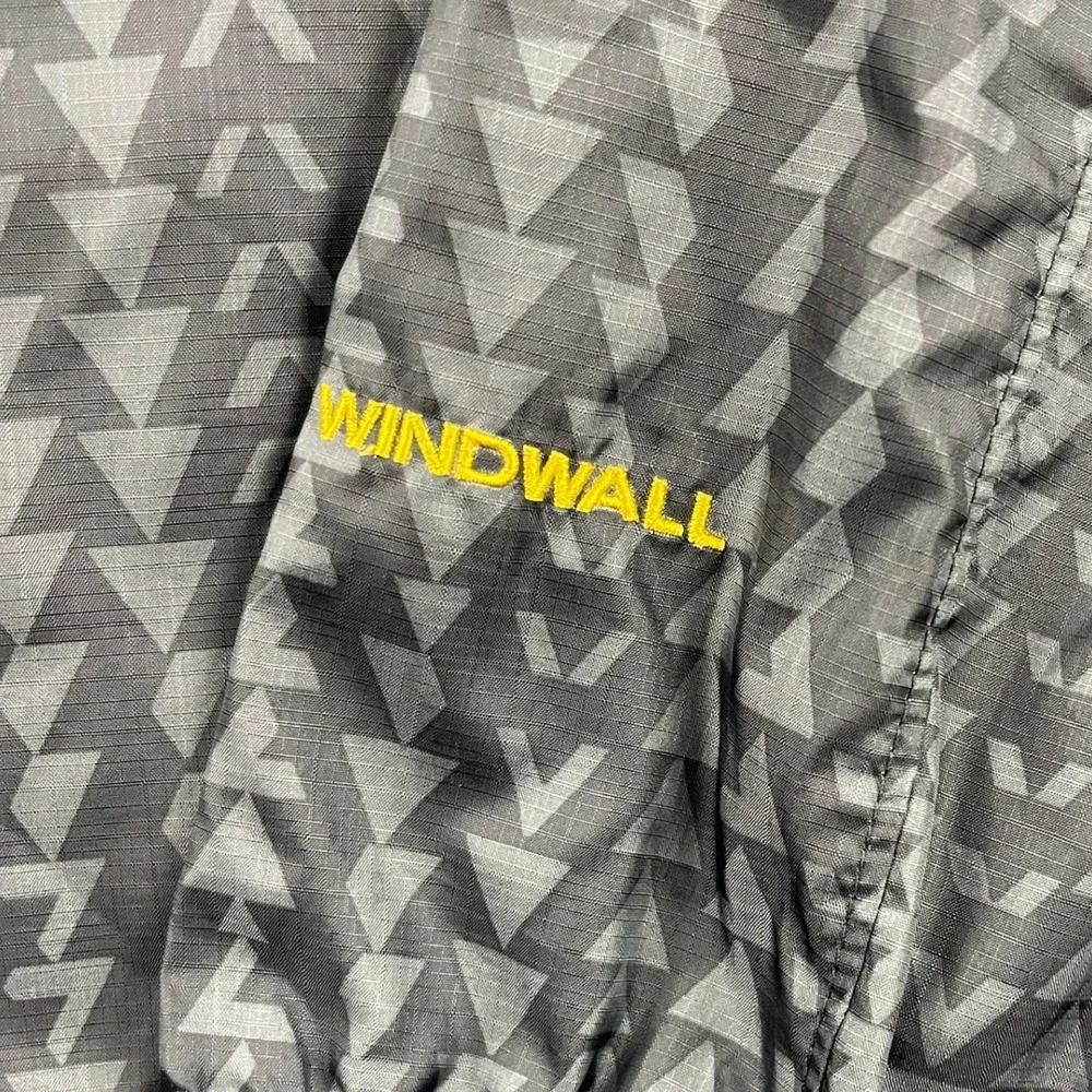 The North Face Mens M Gray Windbreaker Anorak WindWall Geometric Print